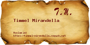 Timmel Mirandella névjegykártya